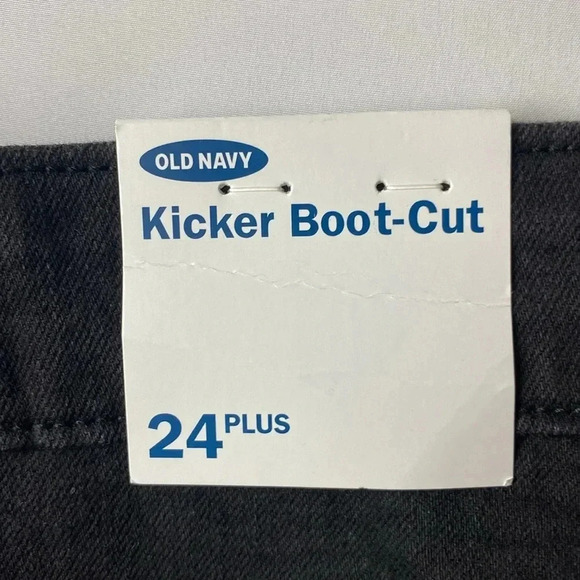 NWT OLD NAVY KICKER BOOT CUT WO SIZE 24 PLUS BLACK JEANS - Picture 6 of 9